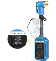 EyGde RV Surge Protector With Circuit Analyzer 9900 Joules Blue Open Box (SH)