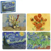 Artists Place Mats Set of 4 Vincent Van Gogh, Gibson Gifts 26446