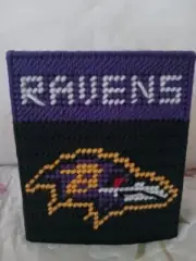 NFL Baltimore Ravens Plastic Canvas Tissue Box Cover