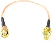 ROBAUN 10PCS 100PCS RP SMA Male Inner Hole Switch Reverse Female Jack Pigtail Cable RG316 30cm for Wireless Router(100PCS)