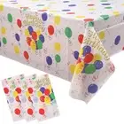 Rectangle Plastic Wipe Clean Table Cover Cloth Xmas Birthday Party Tablecloth
