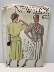 New Look 6333 Misses Skirt Top Shirt Sewing Pattern 8-18 *Uncut*