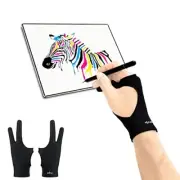 2 Pack Drawing Tablet Gloves 2 Fingers Digital Drawing Glove Art for Sketching