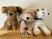 3 lot ~ TUFFY ~ SCAMPY ~ SCRAPPY dog dogs puppy Ty Beanie Babies 8" NEW