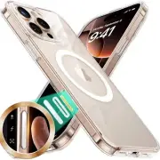 For iPhone 16 Pro Max 15 14 13 12 Case Clear Magsafe Shockproof Magnetic Cover
