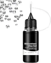 MLqkpwy Gem Glue for Nails | 10ml Long-Lasting Rhinestone Gel | Needle Head Nail Design Accessories Charm Decoration Glue for Beginners, Home Travel Nail Salon Use