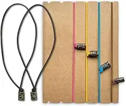 Traveller's Notebook Elastic Bands - 6 Multi Color Jump Bands for Refillable Travel Journals - Connection Strap Replacements for Standard TN Travellers Leather Journal Insert Refills + Toggle 8.5"x4.75"