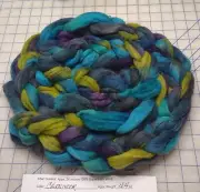Superwash Wool Sliver Roving Spinning Handpainted USA NWT Cairnmoor