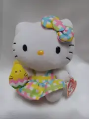 Hello Kitty Ty Beanie Baby Babies 2015 EASTER Holding Chick With Tags