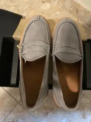NEW Allen Edmonds FREEPORT WEATHERPROOF Grey Suede Penny Loafers US9(3E)