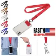 Universal Crossbody Nylon Patch Cell Phone Lanyards Rope Phone Strap Lanyard NEW