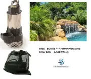 Atlantic A-05 Tidal Wave 1/2HP 3,165gph Pro Pond Waterfall Filter Pump +FREE BAG