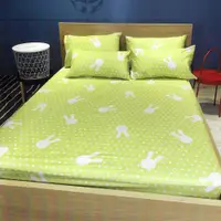 在飛比找ETMall東森購物網優惠-Galatea葛拉蒂 台製純棉三件式雙人床包組-可愛兔兔
