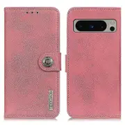 KHAZNEH for Google Pixel 8 Pro Wallet Stand Leather Phone Case Cowhide Texture Phone Cover