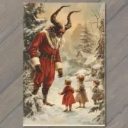 5x7" Krampus Santa Strange Child Christmas Winter Unusual Fun Vintage Vibe