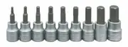 Teng M3812 - 10 Piece 3/8" Drive Hex Socket Bit Set