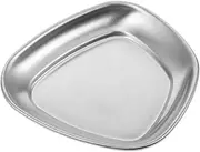 ASAKKURA Tray Small Containers with Lids Nail Salon Supplies Manicure Accessories Clear Stainless Steel Storage Containers Nail File Trays Bead Storage Stainless Steel Silver