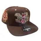 Mitchell & Ness NBA Charlotte Hornets Brown Sugar Bacon Fitted Hat Size 7 1/2