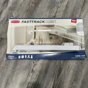 Rubbermaid Fast Track Closet Valet Rod White 1954964 NEW 2015 Closet Organizer