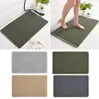 Non-slip Bath Mat Super Absorbent Bathroom Quick-drying Waffle Texture Floor