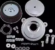 AN Stage 1 Std Air Filter Kit w Cover Smooth Chrome Heritage Springer 97-00