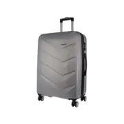 Pierre Cardin Hard Shell 4 Wheel Suitcase - Large - Silver - Expandable