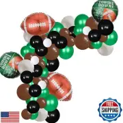 137 PCS Football Balloons Arch Garland Kit Football Balloons Football Foil My