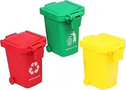 SOPOTUTU 's Mini Trash Can Set Learning Toy for Waste Sorting 3pc Toys Recycling Bin Decorative Educational