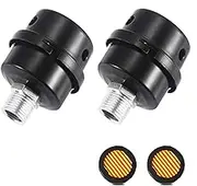 2 Pcs Air Compressor Silencer Filter Metal Air Compressor Intake Filter Noise Muffler Silencer 1/2"PT 20mm