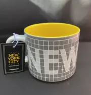 NWT Starbucks Coffee Mug New York City Collection Subway Tile Pigeon Gray 12oz