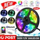 NEW LED Strip Lights RGB USB IP65 Waterproof 5M 300 5050 LED Bluetooth 12V AU