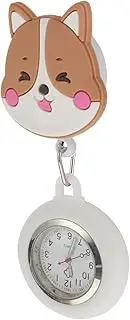 [WOFASHPURET] 1pc Nurse Pocket Watch Chains Stop Watch Second Analog Retractable Clip Watch Cartoon Plays Strap Stuff Badge Patterned Fob Watches Brooch Portable Watch Metal
