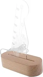 Abaodam Guitar Pick Holders Night Light Guitar Pick Rack Acrylic Display Wooden Base Storage Rack