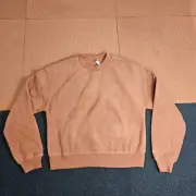 Fabletics Womens Rayne Polar Fleece Crewneck Sweatshirt XS 4 Orange P0a