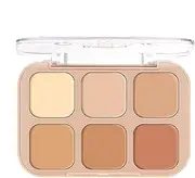 Facial Concealer Palette, 6 Color Makeup Concealer Powder Palette, Multi-Purpose Cosmetic Accessories for Daily Use, Dating, Parties, Night Out, Shopping