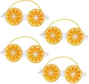 Healvian 4pcs Pack Ice Bag Eye Pads Skincare Eye Masks for Puffy Eyes Sleeping Eye Dry Eye Pvc Eye Pads Eye Pads for Women Yellow