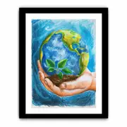 Save Earth Framed print Art Poster