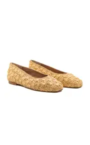 [Andrea Gomez] Dalia Flower Raffia Ballet Flats