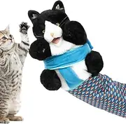 Cats Puppet Wrestler, Plush Animal Toys with Tough Padding, Plush Cat Arm Wrestle Toy for Cats Pet Boredom-Busting Training and Exercise