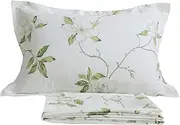 [FADFAY] White Floral Print Bed Sheet Sets 4-Piece Queen