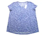 LILLY PULITZER WOMEN’S sz XXL MARTINIQUE BLUE ZEE BEBE ETTA SCOOP T-SHIRT NEW