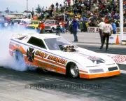 FUNNY CAR PHOTO GARY BURGIN'S ORANGE BARON DRAG RACING POMONA 1983 NHRA