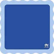 Standard Mahjong Mat (Many Color Combinations) | Scalloped Edges & Bright Colors | 31" x 31" (Cobalt Center- Light Blue Scallop)