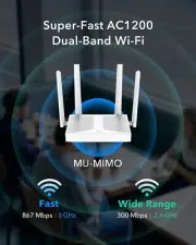 Dual-Band WiFi AP Wireless Access Point Gigabit PoE Mesh 867Mbps MU-MIMU
