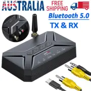 Long Range Bluetooth 5.0 Transmitter Receiver 3.5mm AUX To RCA Audio Adapter AUS