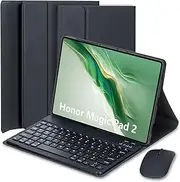 HEKUEUN Keyboard Case for Honor Magic Pad 2 12.3-inch Tablet, Magnetic Detachable Wireless Bluetooth Keyboard, Ultra-Thin and Lightweight Folio Case with Mouse