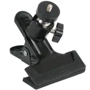Camera Clip Clamp Flash Mount With 360 Swivel Photography Ball-Head 1/4" Screw