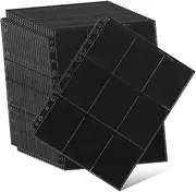 ZUNOXAZ 50 Sheets Card Binder Pages Card Sleeves Side Loading Design for Organization Fit Water Resistant