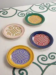 [La DoubleJ] La DoubleJ - Set Of Four Printed Porcelain Dessert Plates - Multi - One size One size Multi