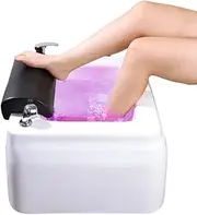 Foot Spa Bath Pedicure Foot Spa Bathtub, 22L Acrylic Massage Footbath with Bubble Massage & Jets, Adjustable Temperature Foot Massager with Foot Rest, Colorful Lamp Pedicure Bowl